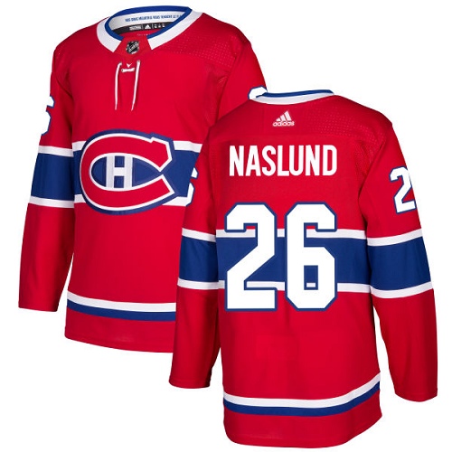 Adidas Men Montreal Canadiens #26 Mats Naslund Red Home Authentic Stitched NHL Jersey->edmonton oilers->NHL Jersey